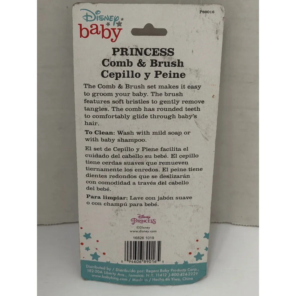 Disney Baby Princess Brush and Comb Set Cinderella White P89016 New